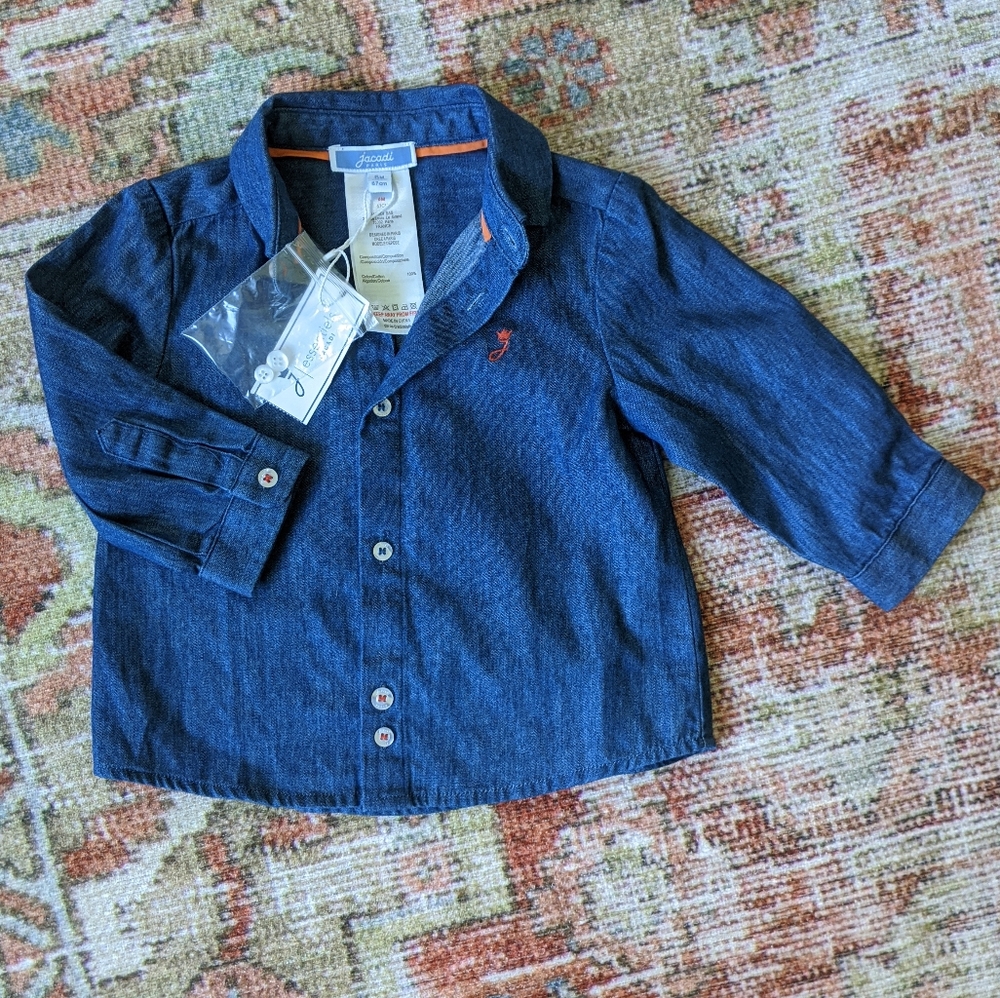 NWT Chambray button down baby shirt